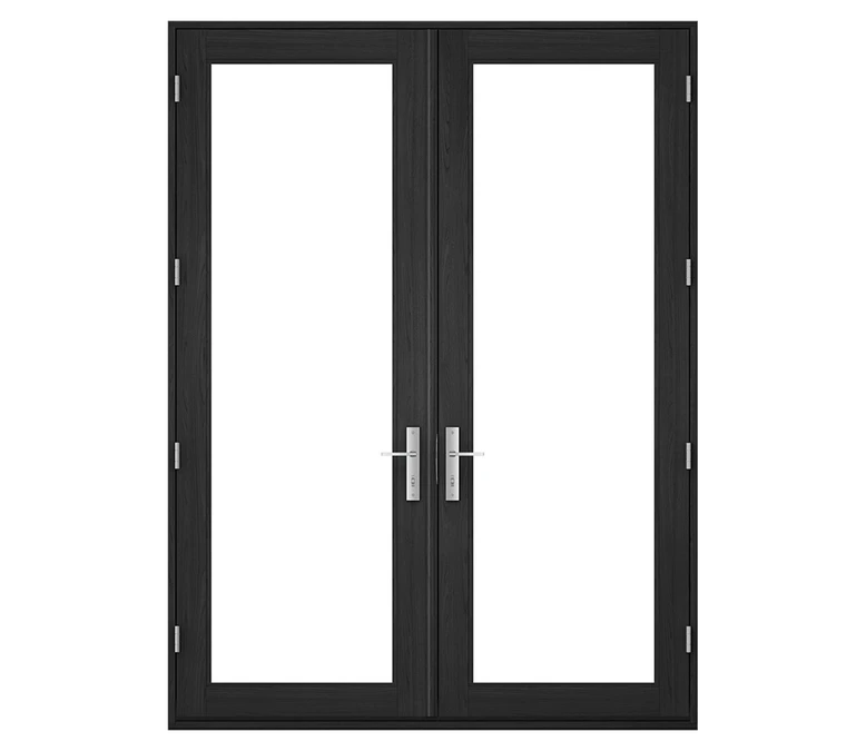 Pella Reserve Contemporary Wood Hinged Patio Door in Lafayette